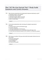 Bisc 162 Ole miss Symula Test 1 Study Guide Questions and Correct Answers