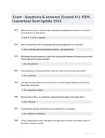 Exam - Questions & Answers (Scored A+) 100% Guaranteed Best Update 2024