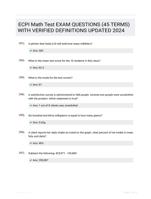 ECPI Math Test EXAM QUESTIONS (45 TERMS) WITH VERIFIED DEFINITIONS UPDATED 2024