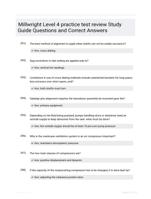 Millwright Level 4 practice test review Study Guide Questions and Correct Answers