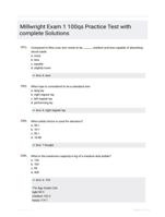Millwright Exam 1 100qs Practice Test with complete Solutions