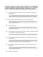 Nr599 midterm EXAM QUESTIONS (101 TERMS) WITH VERIFIED DEFINITIONS UPDATED 2024