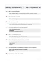 Herzing University NSG 223 Med Surg II Exam #1