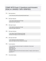 COMD 5070 Exam 2 Questions and Answers 2024( A+ GRADED 100% VERIFIED).