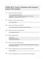 COMD 5070 - Exam 2 Questions with Answers (Latest 2024 Update)