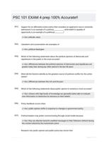 PSC 101 EXAM 4 prep  100% Accurate!!