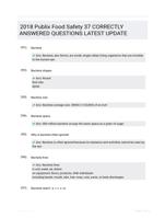 2018 Publix Food Safety 37 CORRECTLY ANSWERED QUESTIONS LATEST UPDATE