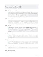 Neuroscience Exam #2