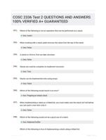 COSC 2336 Test 2 QUESTIONS AND ANSWERS 100% VERIFIED A+ GUARANTEED