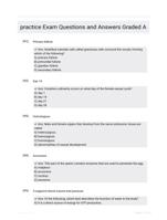 practice Exam Questions and Answers Graded A