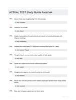 ACTUAL TEST Study Guide Rated A+