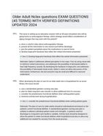 Older Adult Nclex questions Study Guide Graded A+