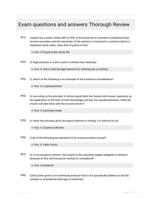 Exam questions and answers Thorough Review