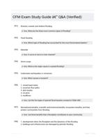 CFM Exam Study Guide Questions & Correct Solutions