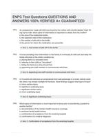 ENPC Test Questions QUESTIONS AND ANSWERS 100% VERIFIED A+ GUARANTEED