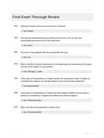 Final Exam Thorough Review