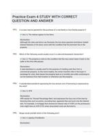 Practice Exam 4 STUDY WITH  CORRECT QUESTION AND ANSWER