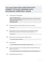 CLC exam 2024  2024 QUESTIONS WITH CORRECT DETAILED ANSWERS WITH RATIONALES |VERIFIED|A+ GRADE