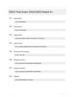 2003 Final Exam 2024/2025 Rated A+