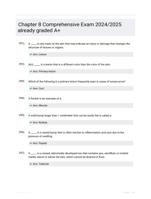 Chapter 8 Comprehensive Exam 2024/2025   already graded   A+