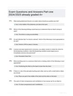 Exam Questions and Answers Part one 2024/2025  already graded A+