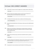 132 Exam 100% CORRECT ANSWERS