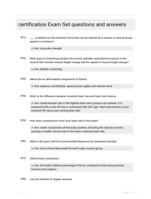 certification Exam Set questions and answers