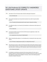 NJ Life Producer 63 CORRECTLY ANSWERED QUESTIONS LATEST UPDATE