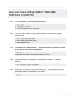laws and rules EXAM  (QUESTIONS AND CORRECT  ANSWERS)