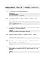 laws and rules Exam - Questions & Solutions