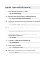 Practice Final EXAM TEST UPDATED