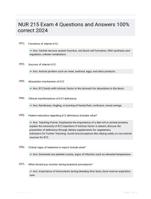 NUR 215 Exam 4 Questions and Answers 100% correct 2024