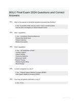 BOLC Final Exam 2024 Questions and Correct Answers