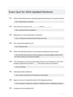 Exam Quiz for 2024 Updated Solutions