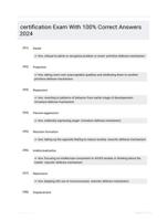 certification Exam With 100% Correct Answers 2024