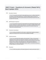 ANCC Exam - Questions & Answers (Rated 96%) Best Update 2024