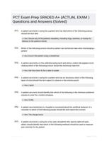 PCT Exam Prep GRADED A+ (ACTUAL EXAM ) Questions and Answers (Solved)