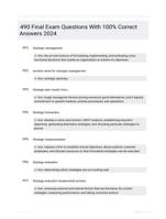 490 Final Exam Questions With 100% Correct Answers 2024