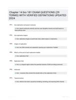 Chapter 14 bio 181 EXAM QUESTIONS (29 TERMS) WITH VERIFIED DEFINITIONS UPDATED 2024