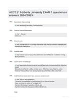 ACCT 211-Liberty University EXAM 1 questions n answers 2024/2025