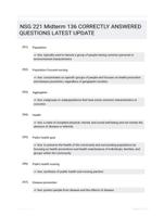 NSG 221 Midterm 136 CORRECTLY ANSWERED QUESTIONS LATEST UPDATE