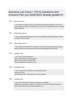 Business Law Exam 1 (Ch 5) Questions and Answers Part one 2024/2025  already graded A+