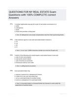 QUESTIONS FOR NY REAL ESTATE Exam  Questions with 100% COMPLETE correct Answers