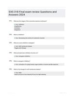 EXS 318 Final exam review Questions and Answers 2024