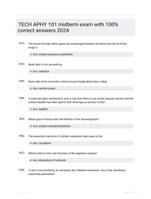 TECH APHY 101 midterm exam with 100% correct answers 2024