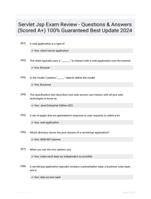 Servlet Jsp Exam Review - Questions & Answers (Scored A+) 100% Guaranteed Best Update 2024