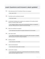 exam Questions and Answers Latest updated