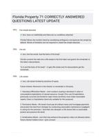 Florida Property 71 CORRECTLY ANSWERED QUESTIONS LATEST UPDATE