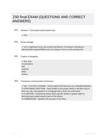250 final EXAM  (QUESTIONS AND CORRECT  ANSWERS)