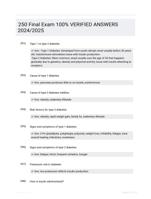 250 Final Exam 100% VERIFIED ANSWERS  2024/2025
